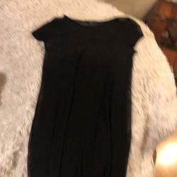 Black Two Peace Dress Size Medium 