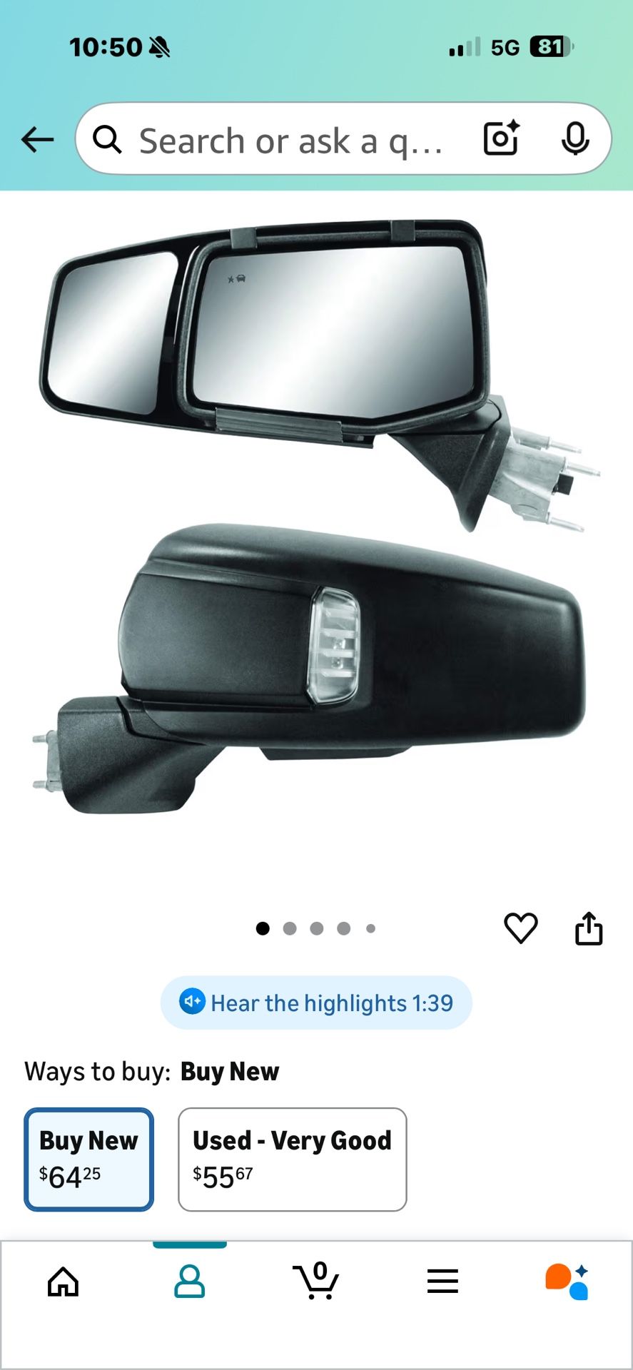 Silverado Sierra 1500 Tow Mirrors