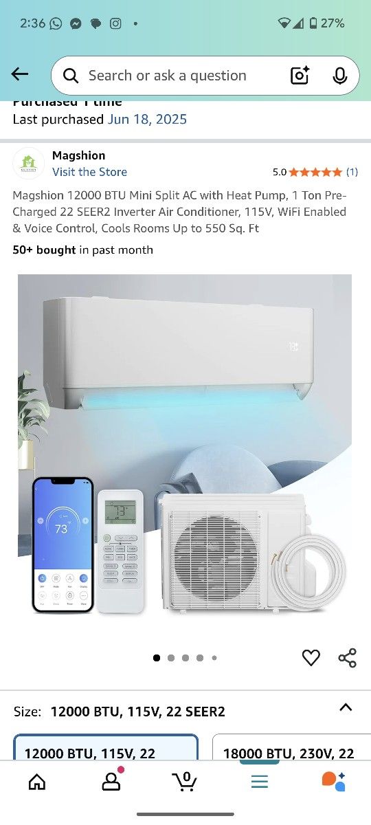 Mini split AC Unit