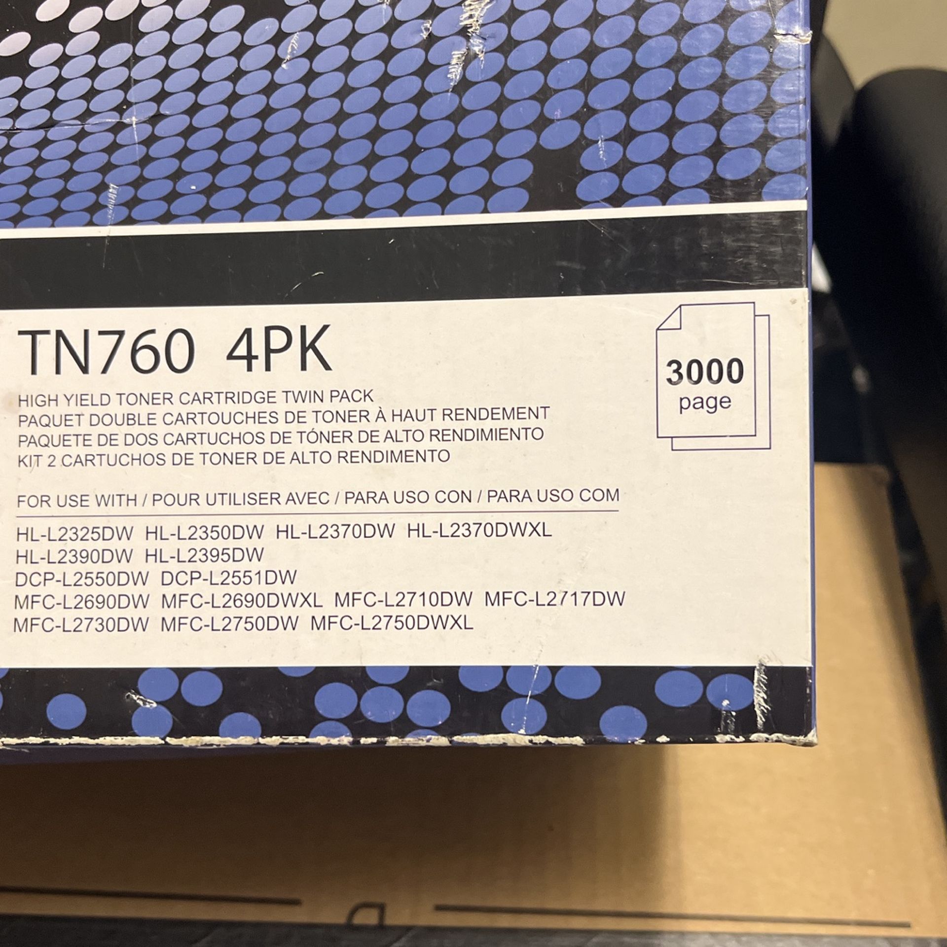 New 4pack TN760 Printer Toner