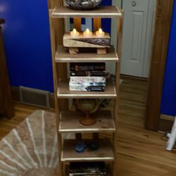 Handcrafted Wooden Floor Shelf