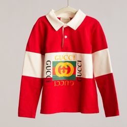 Gucci Kids Red & White Rugby Shirt