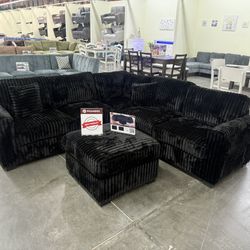New Black Sectional 