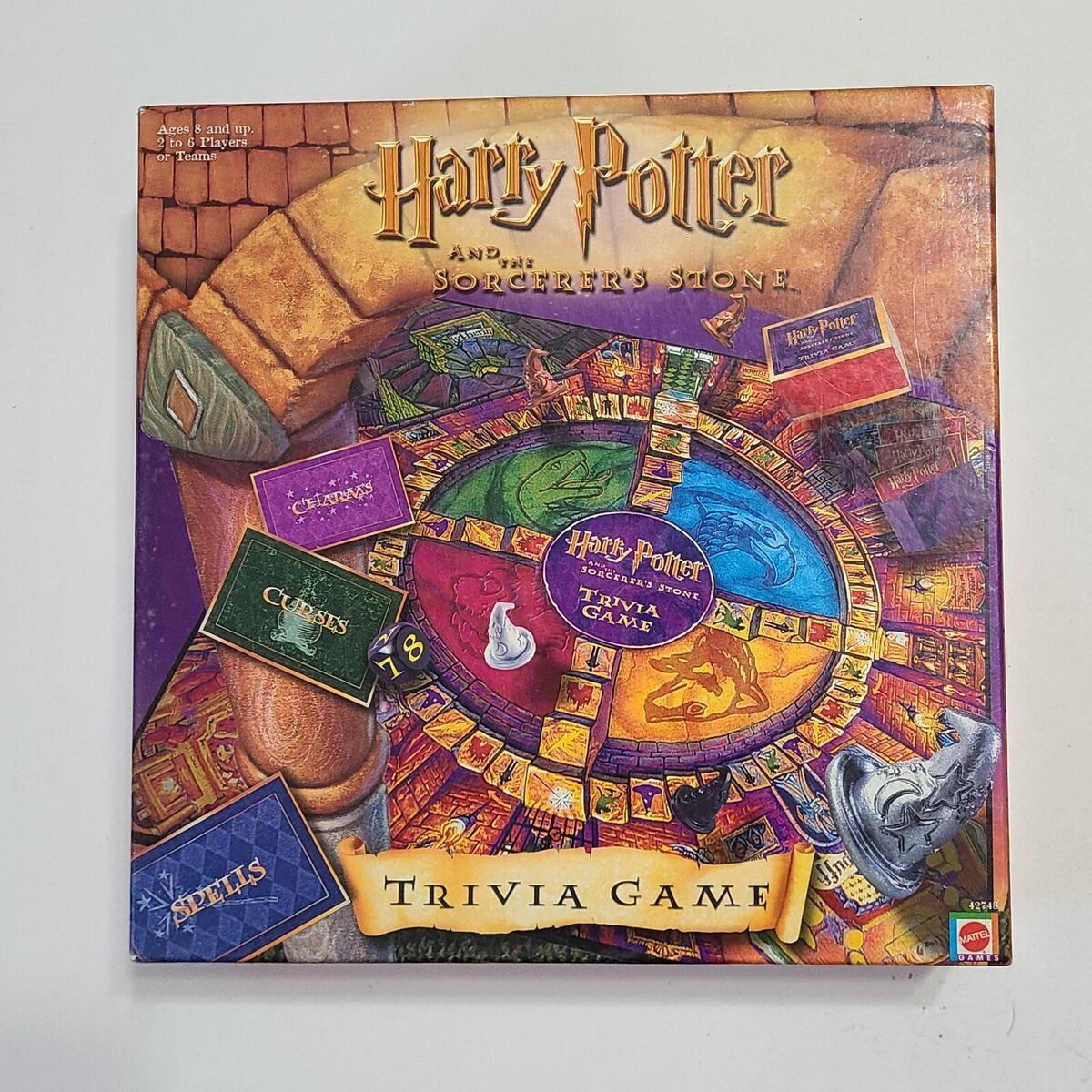 Harry Potter And The Sorcerer's Stone Trivia Board Game (2000) - COMPLETE