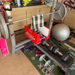 Olympic weight set.