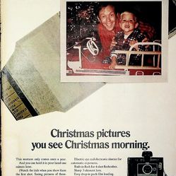 1970 Colorpack II Polaroids Vintage Christmas  Print Ad 
