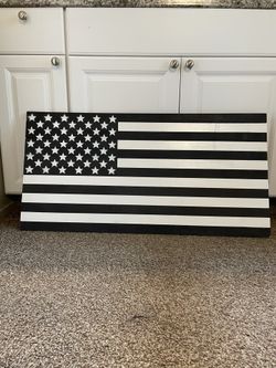 American flag Wood Sign