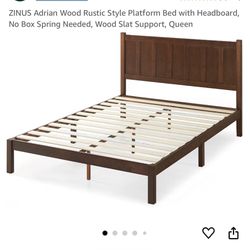 Queen Bed Frame And Free Mattress 