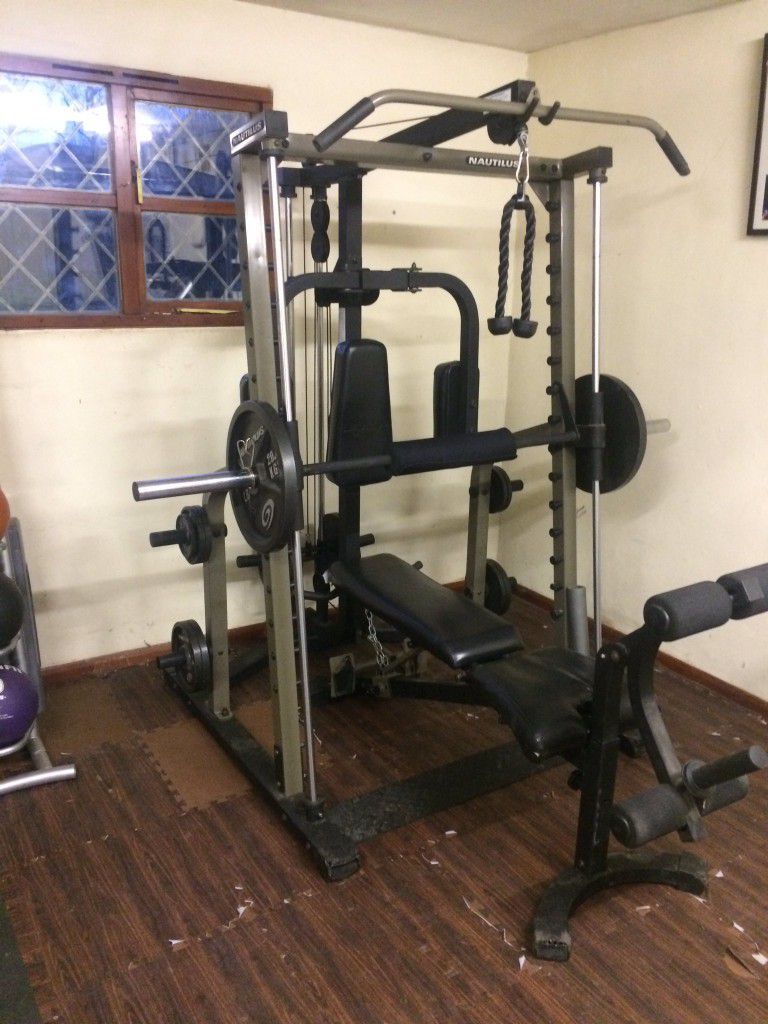 Nautilus at home gym/ smith machine