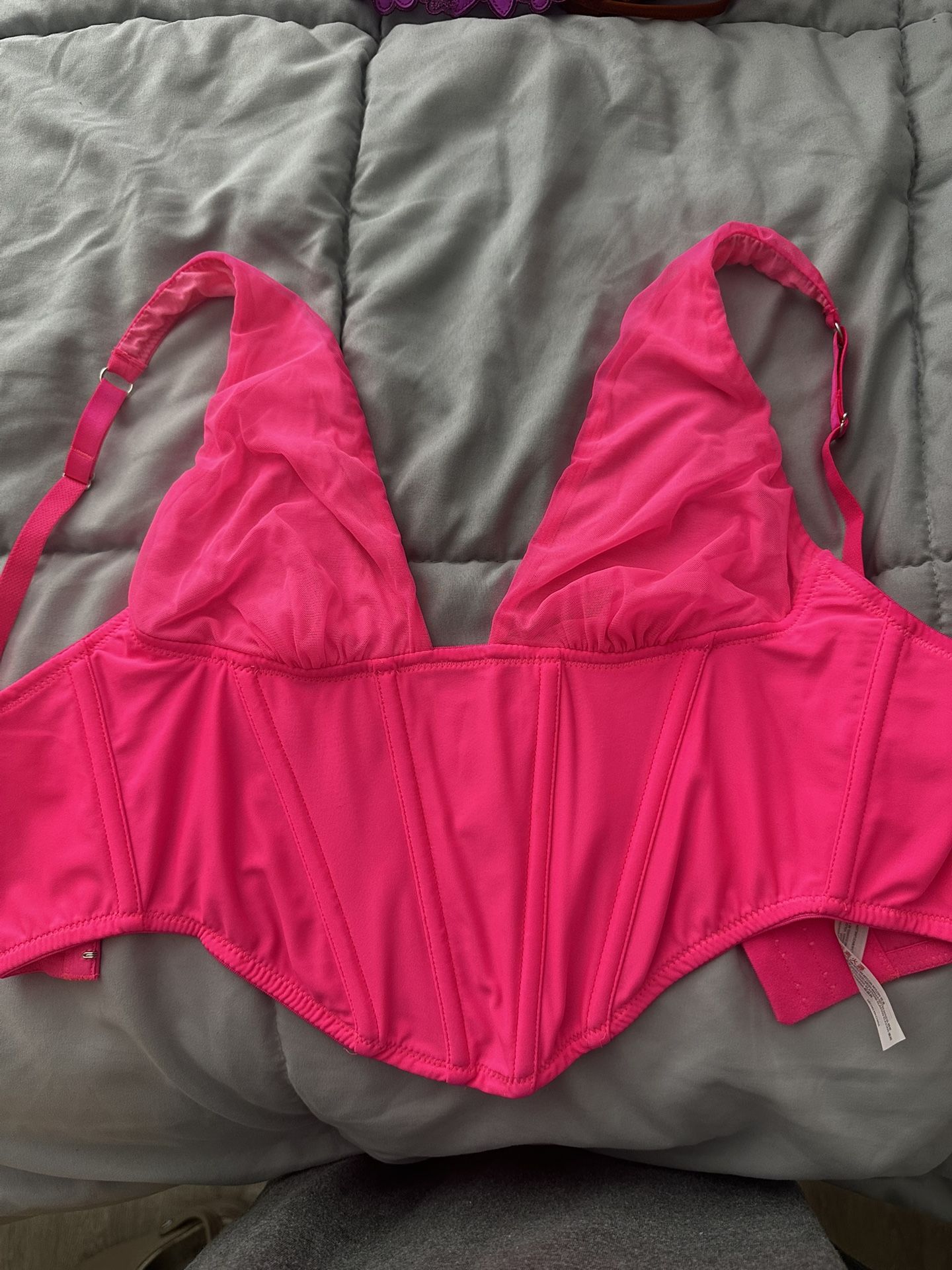 Hot pink Corset top