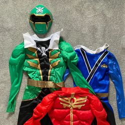 Power Rangers- Red, Blue, Green Halloween Costume Kids