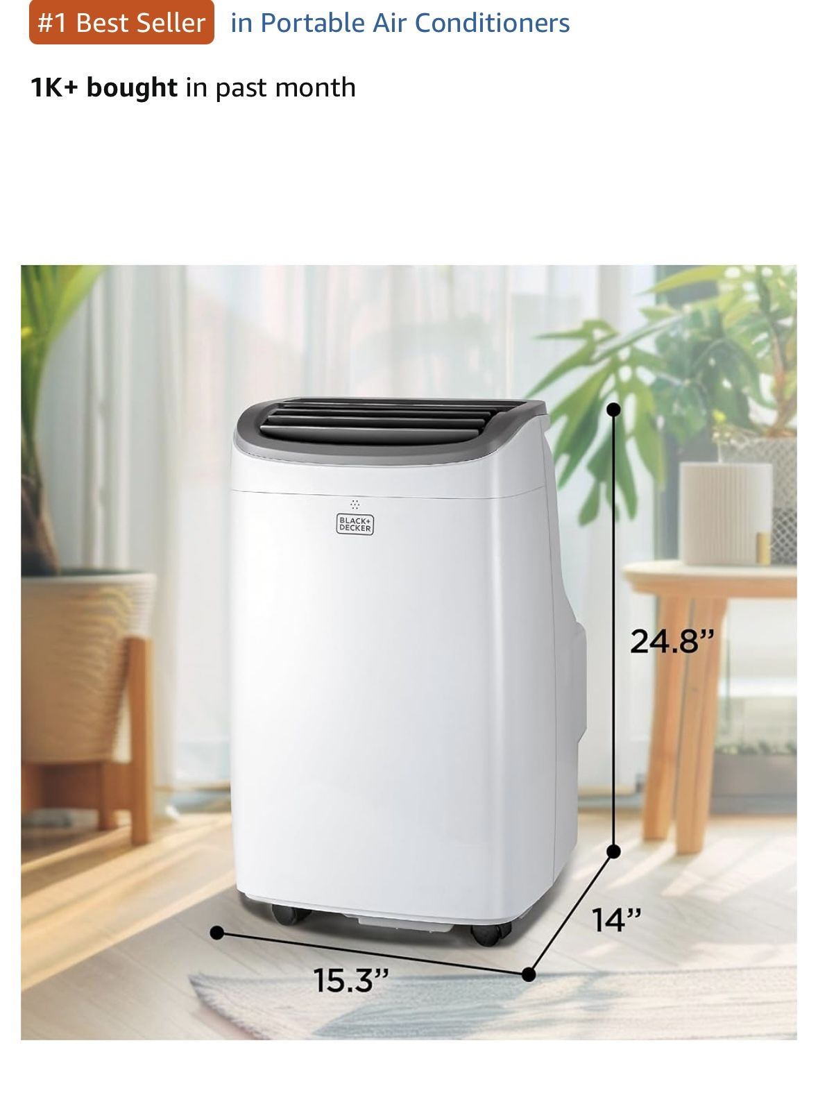 Black + Decker 8,000 BTU Portable Air Conditioner