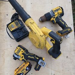 Dewalt 20v Set,Impact, Hammer,blower,Battery 5.0  And  Charger 