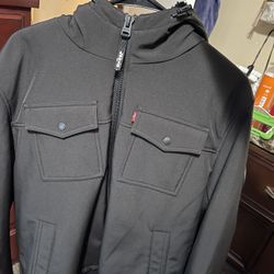 Levis Mid weight Soft shell Jacket Mens L (Black)