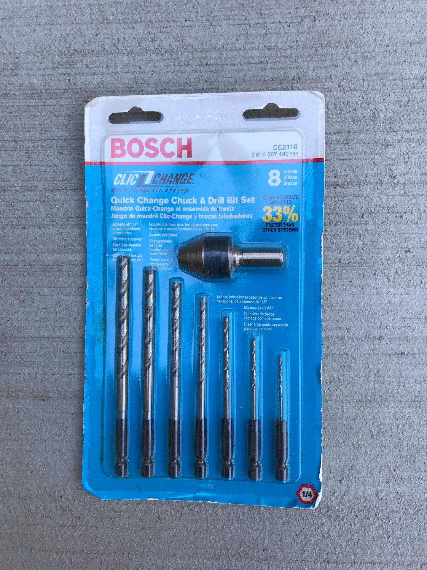 Bosch 8 Piece Drill Bit Set Quick Change
