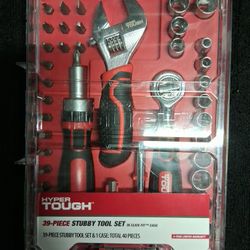 NEW IN THE CASE, "HYPER TOUGH" 39 PIECE PLUS THE CASE, STUBBY MULTI PIECE TOOL SET PERFECT HOME / OFFICE PRICED TO SELL!!!