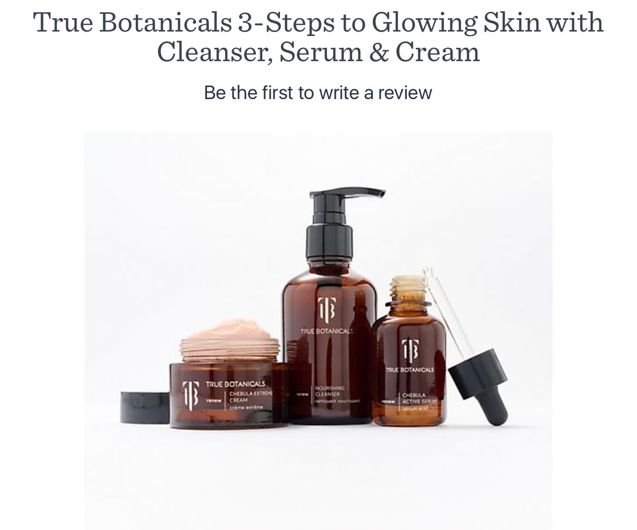True Botanicals 3-steps To Glowing Skin