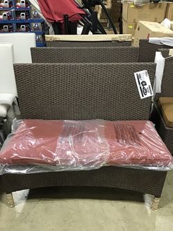 Wicker Patio Bench