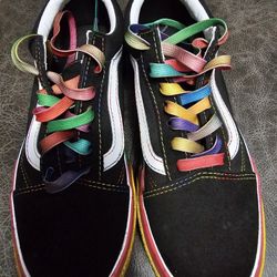 Vans platform multicolor glitter shoes Women's Size 7