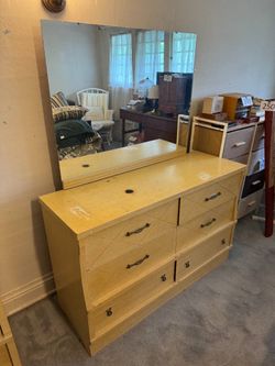 Vintage blonde wood dressers