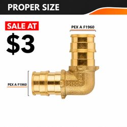 PEX A Expansion 1/2" PEXh x 1/2" PEX Elbow