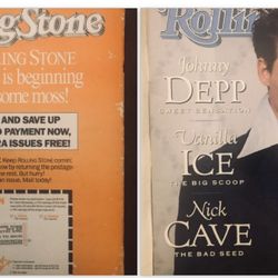 Johnny Depp-ROLLING STONE Magazine 1/10/1991-Rare Double Cover-Ads-Photos-Stories GC 
