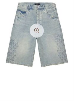 Purple monogram shorts