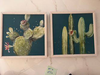 Wall Art Set Of 2 Cacti $20 OBO 