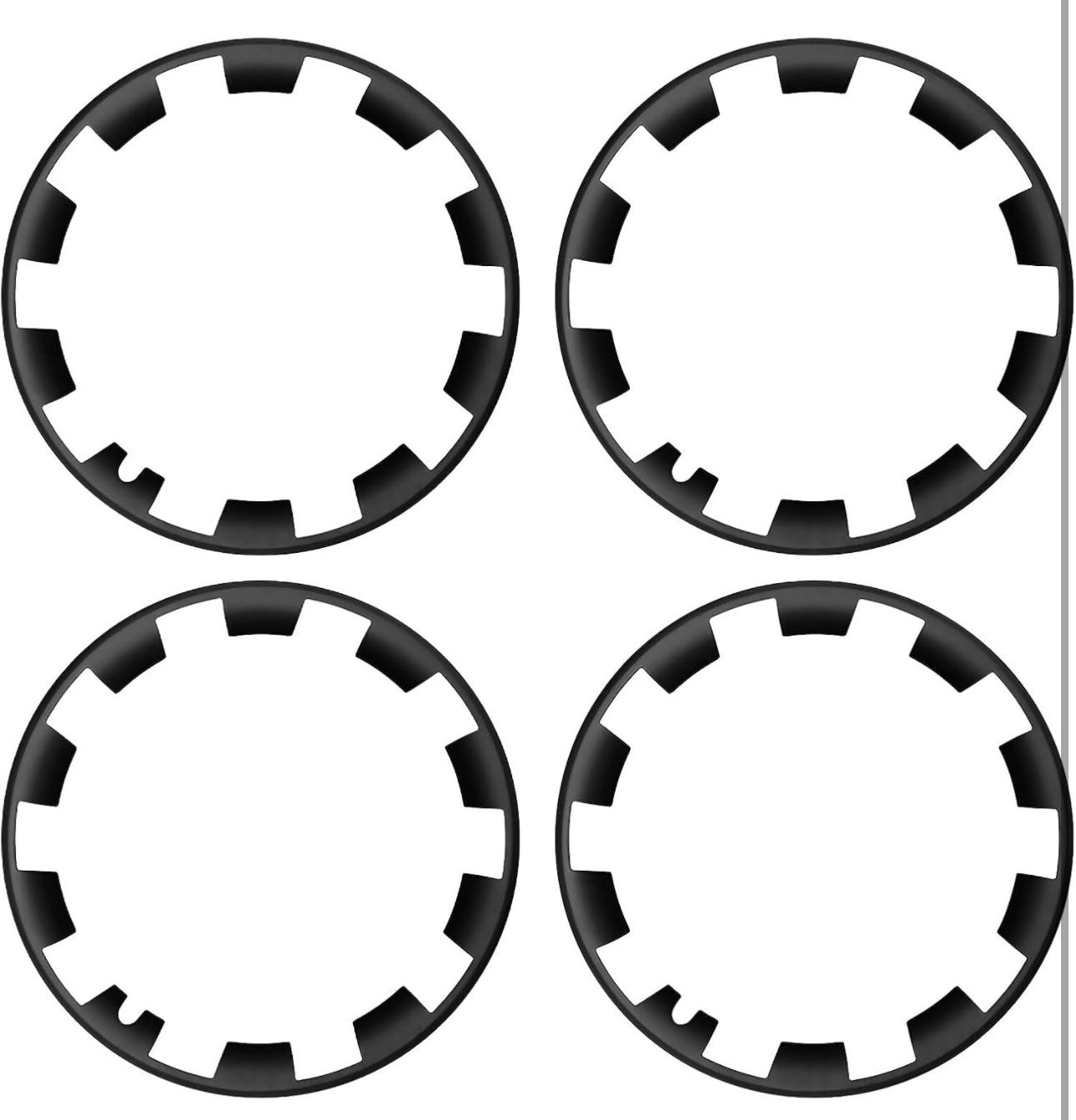 Model Y Wheel Rim Protector, 4/Rim Protection Accessories (Matte Black, 20")