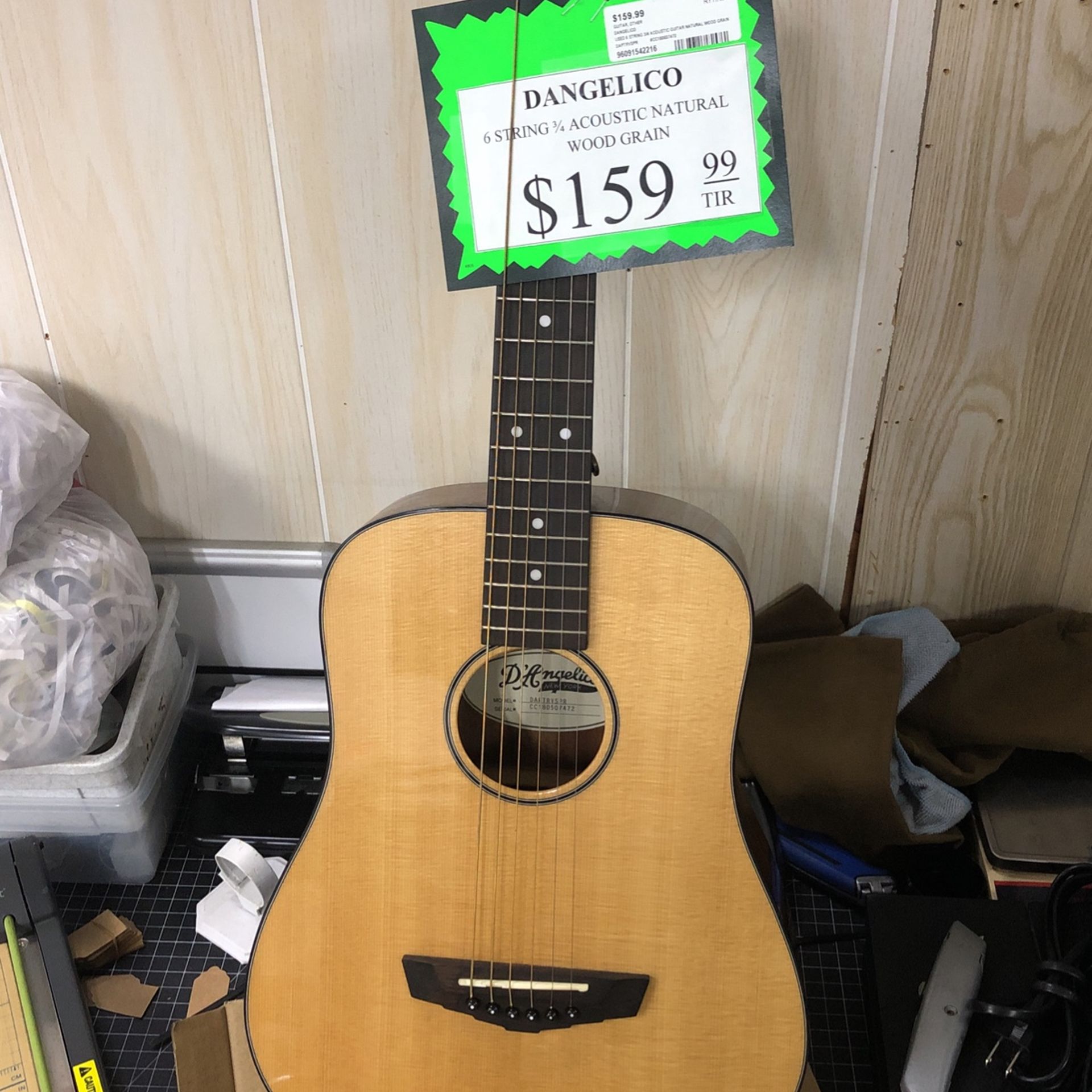 96091 Dangelico 3/4 Acoustic Guitar 542216