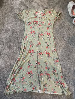 90’s Vintage Floral Long Vibrant Dress
