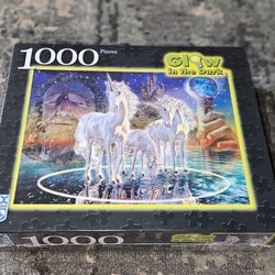 UNICORN WIZARD Glow In the DARK Puzzle 1000pc FX Shmid 20"x27" Brand New Sealed
