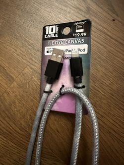 Tie Die 10’ Lightning Charging Cable