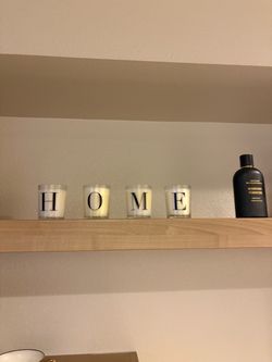 HOME candle decor