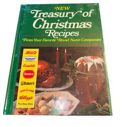New Treasury Of Christmas Recipes 1992 Hardcover Name Brands Jello Campbells   New sealed in plastic 
