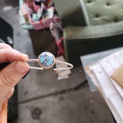 Sterling Silver And NEVADA turquoise Braclet 