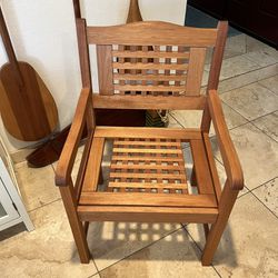 Teak Wood Arm Chair With Cushion 