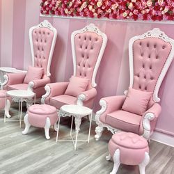 Throne Chairs  Pink For Spa 