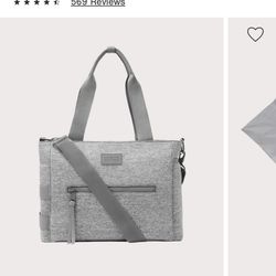 Dagne Dover Diaper Messenger Bag- heather grey 