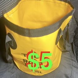 Collapsible Bucket Water Container Portable Folding Camp Wash Basin for Outdoor Traveling Hiking Fishing Car Washing Gardening Camping (Yellow, 15L)