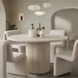(New) Siren Dining Table & 4 Dining  Chairs 
