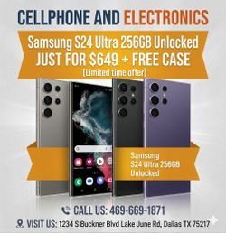 Samsung S24 Ultra 256GB Unlocked Excellent condition - On Special Cash Deal $649 😍(Mother's day offer )