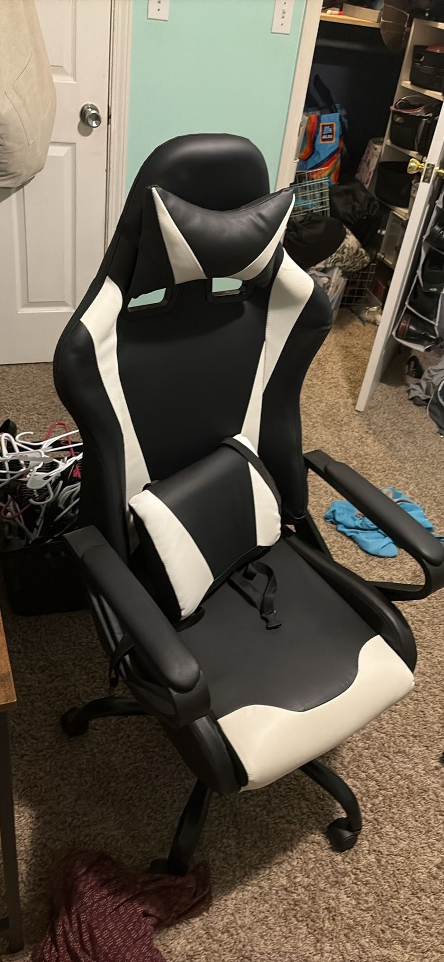 Gaming Chair Black And White 