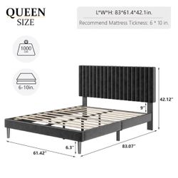 Brand New In Box Queen Bed Frame+ Mattress 10”thick Delivery 🚚 Available 