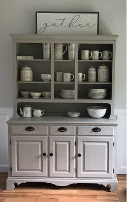 Grey wood Hutch