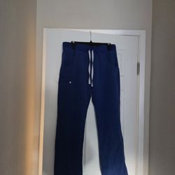 Womens Figs Kade Cargo Scrub Pants Sz Medium VGUC Navy Technical Nurse
