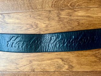 Small Medium Harley Davidson genuine leather information in pictures USA MENS WOMENS UNISEX black / buckle from the 70’s like ELVIS would have worn