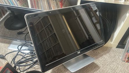 x2 Nice 20” HP Working Monitors Hp2009m With HDMI Or VGA And power Cords