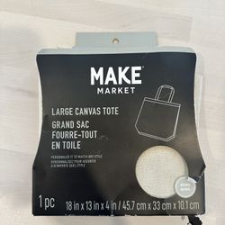 Brand new canvas tote bag – perfect for crafts or groceries