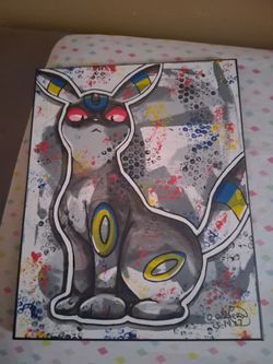 Signed Umbreon Canvas Artwork